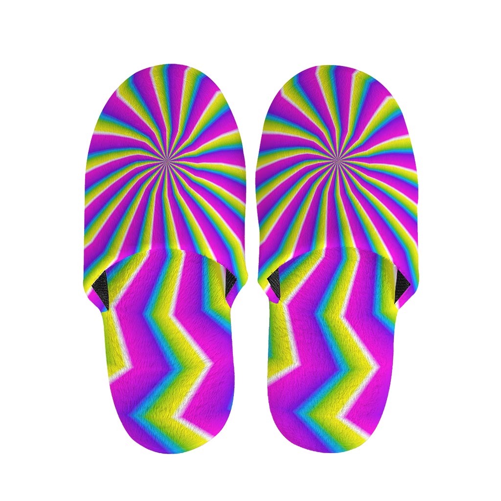 Green Dizzy Moving Optical Illusion Slippers