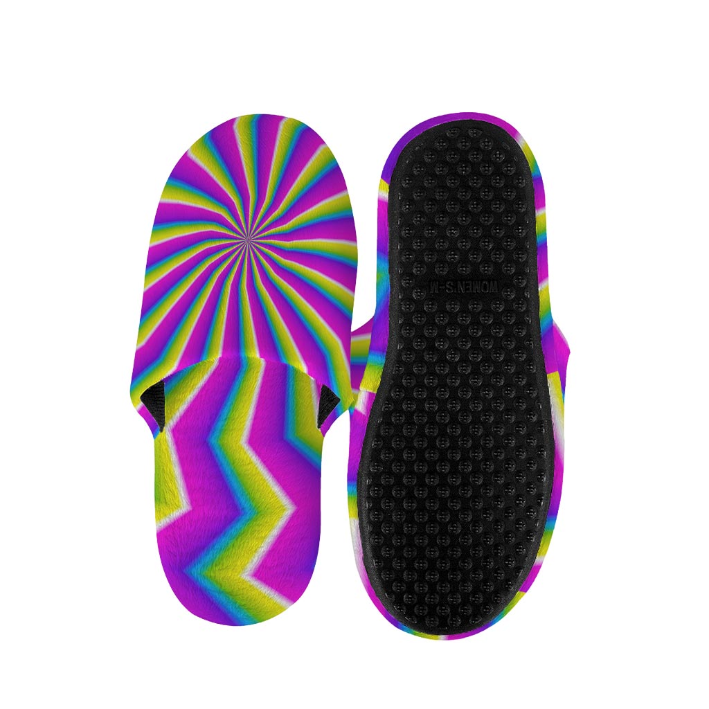 Green Dizzy Moving Optical Illusion Slippers