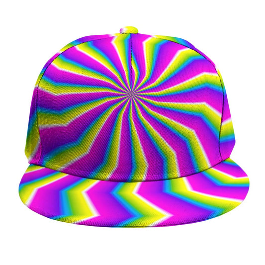 Green Dizzy Moving Optical Illusion Snapback Cap