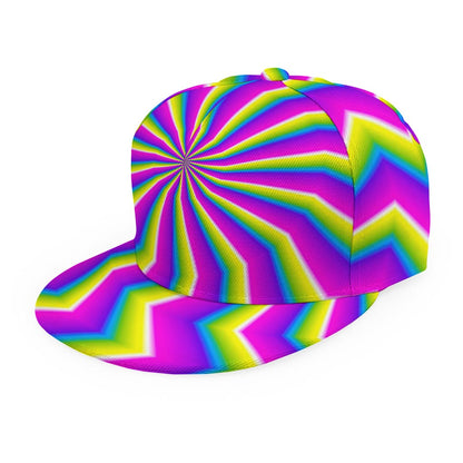 Green Dizzy Moving Optical Illusion Snapback Cap