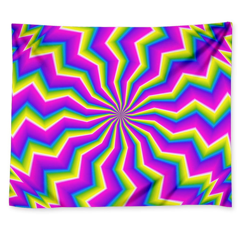 Green Dizzy Moving Optical Illusion Tapestry