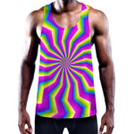 Green Dizzy Moving Optical Illusion Training Tank Top