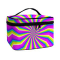 Green Dizzy Moving Optical Illusion Travel Makeup Bag