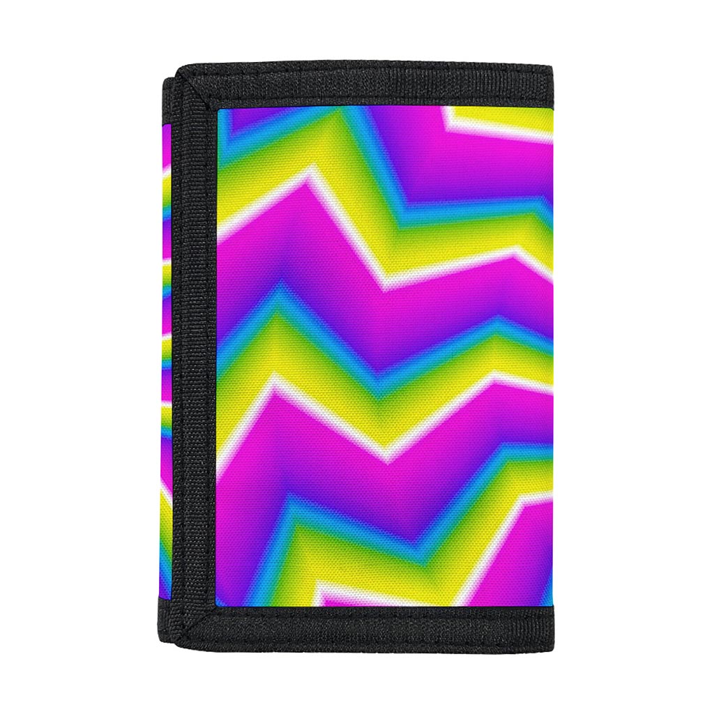 Green Dizzy Moving Optical Illusion Trifold Wallet