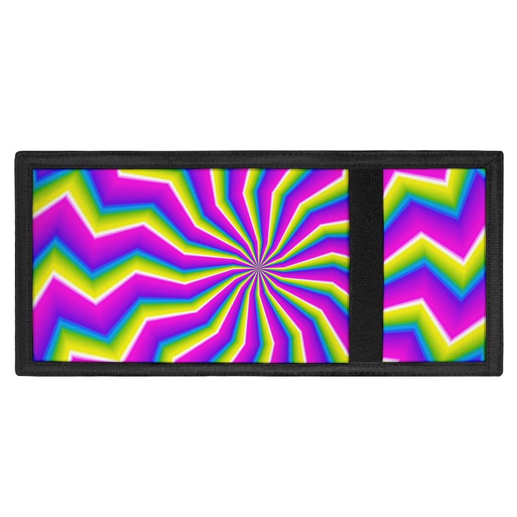 Green Dizzy Moving Optical Illusion Trifold Wallet