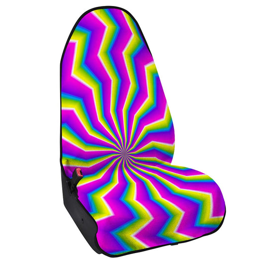 Green Dizzy Moving Optical Illusion Waterproof Car Seat Cover