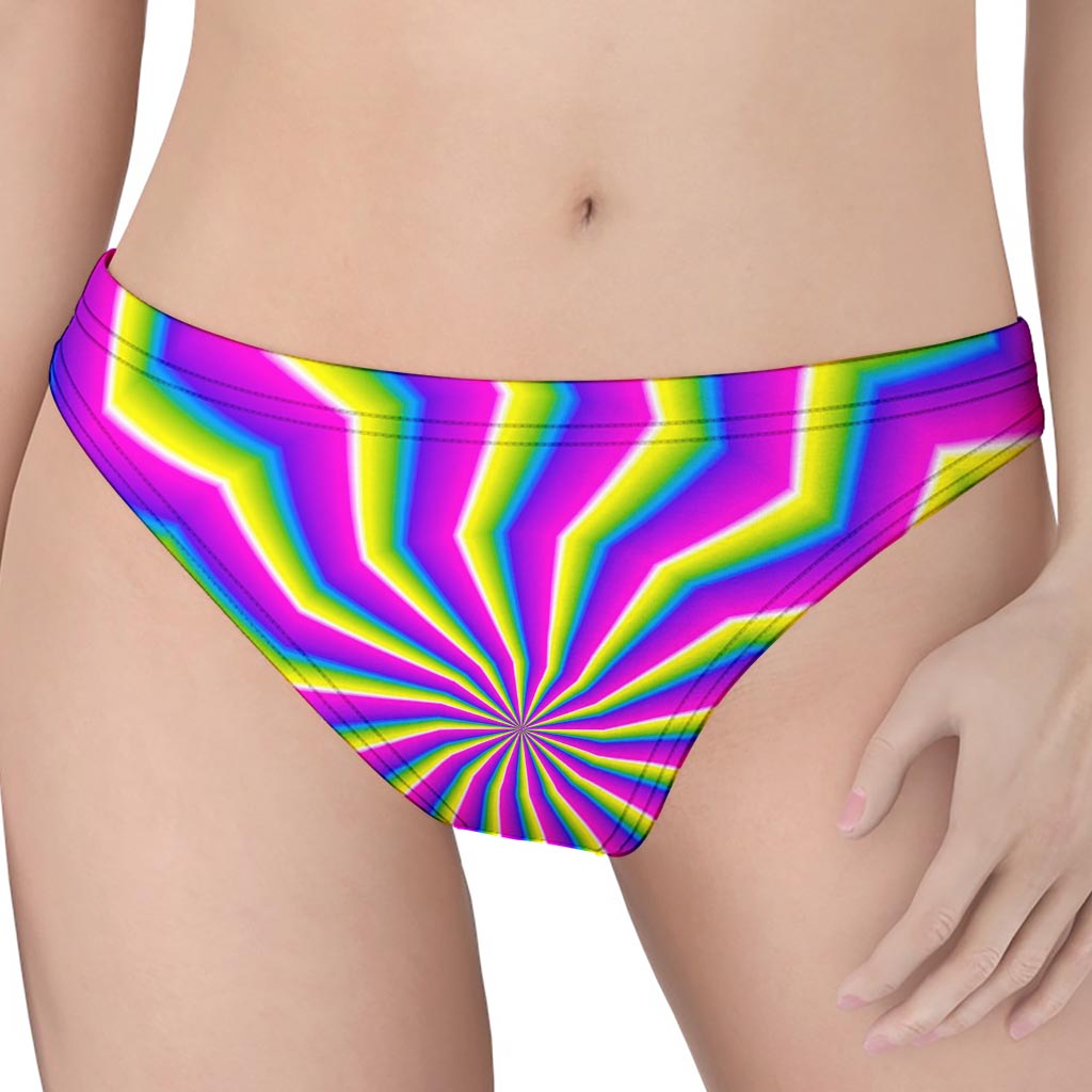 Green Dizzy Moving Optical Illusion Women's Thong