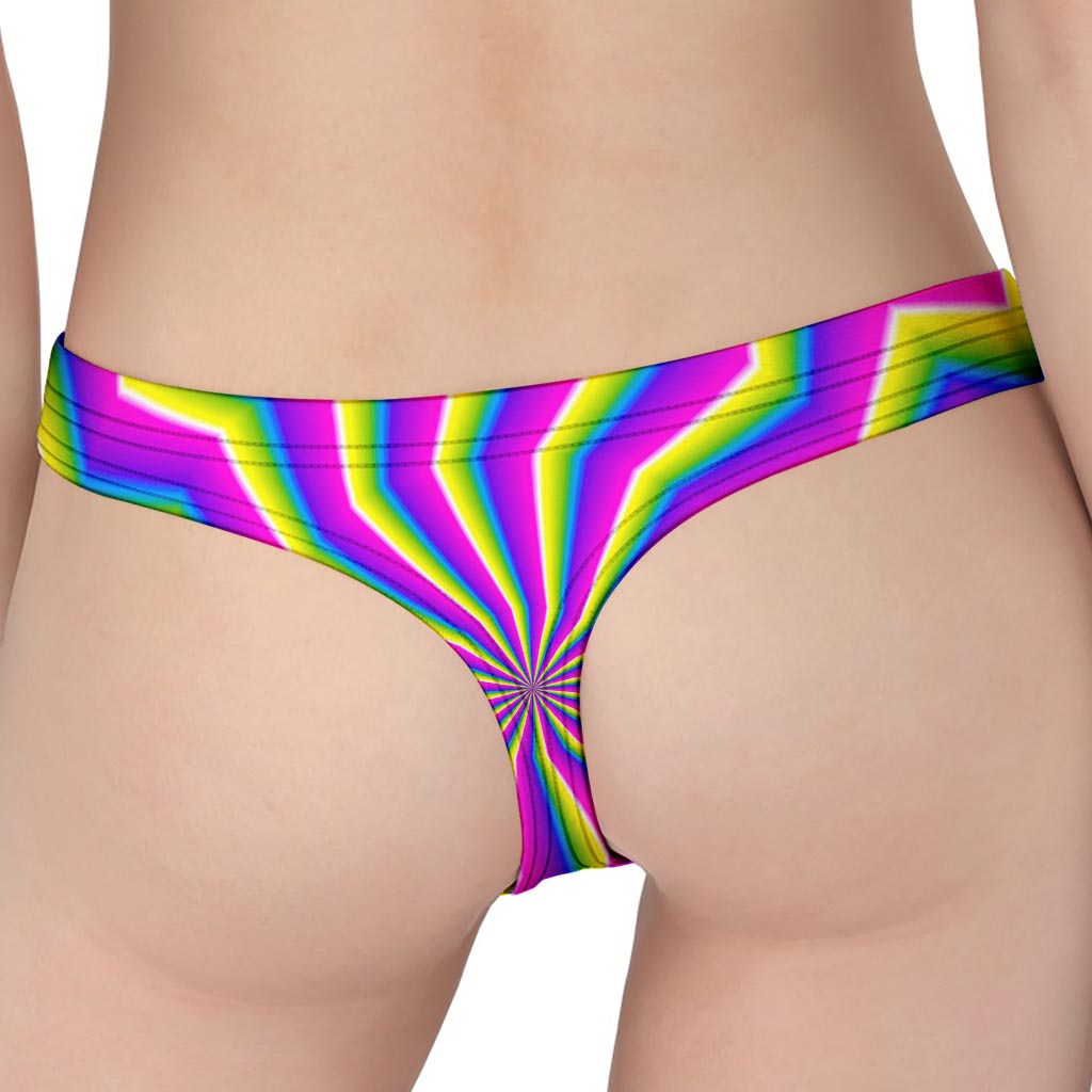 Green Dizzy Moving Optical Illusion Women's Thong
