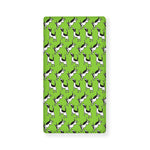 Green Doodle Bull Terrier Pattern Print Baby Crib Sheet