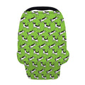 Green Doodle Bull Terrier Pattern Print Baby Seat Cover