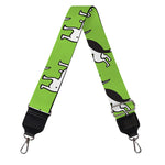 Green Doodle Bull Terrier Pattern Print Bag Strap