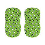 Green Doodle Bull Terrier Pattern Print Bar Stool Covers