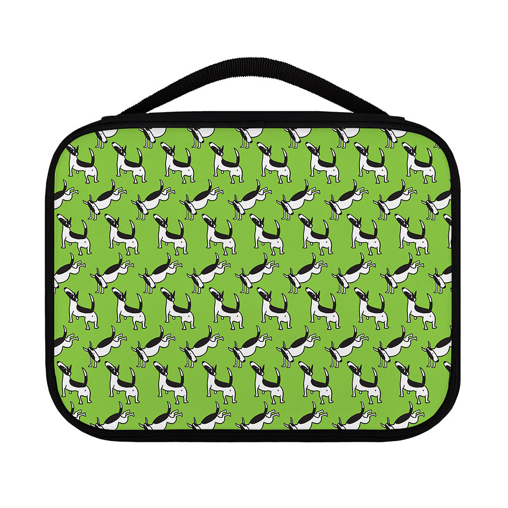 Green Doodle Bull Terrier Pattern Print Classic Bible Case