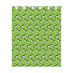 Green Doodle Bull Terrier Pattern Print Curtain