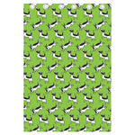 Green Doodle Bull Terrier Pattern Print Curtain