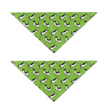Green Doodle Bull Terrier Pattern Print Dog Bandana