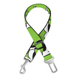Green Doodle Bull Terrier Pattern Print Dog Seat Belt