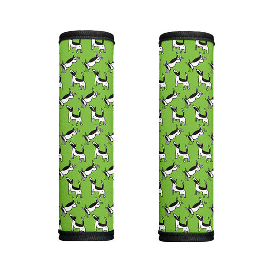 Green Doodle Bull Terrier Pattern Print Handle Covers