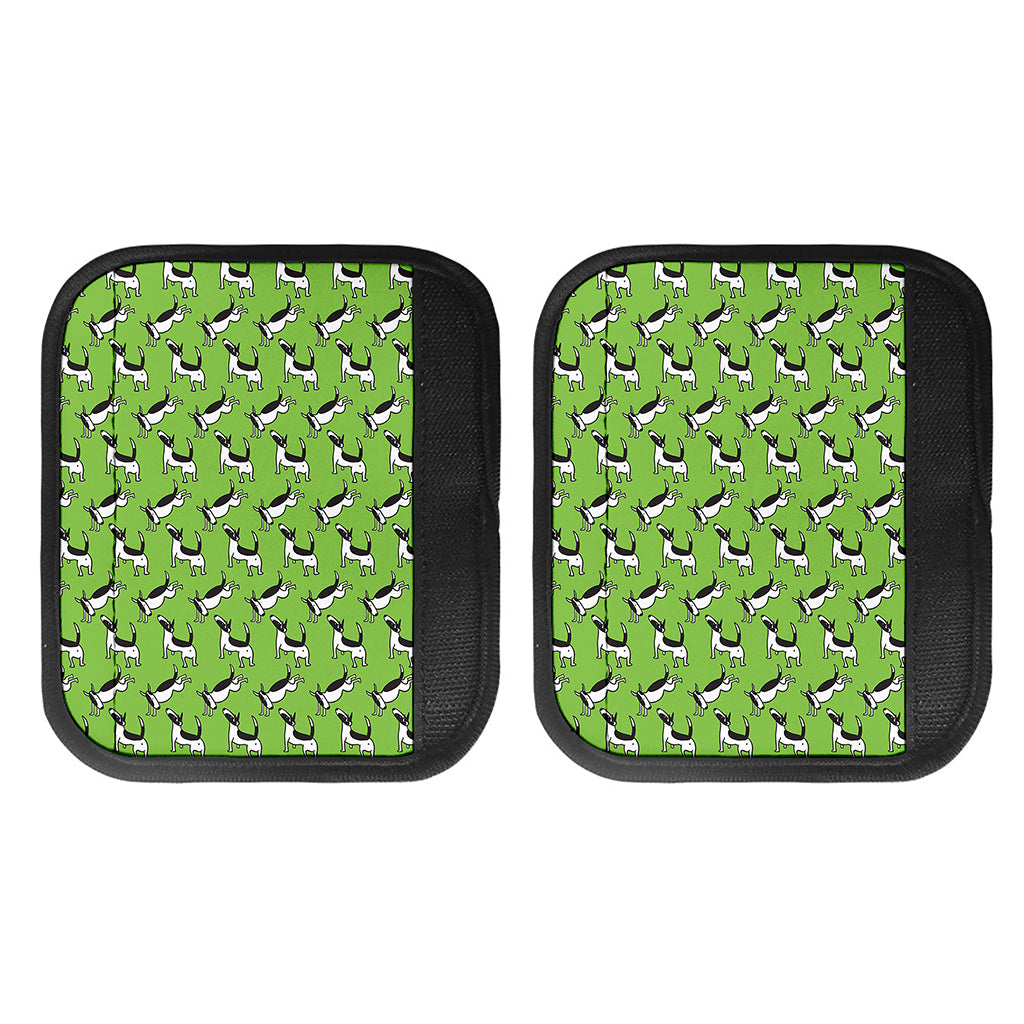 Green Doodle Bull Terrier Pattern Print Handle Covers