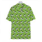 Green Doodle Bull Terrier Pattern Print Hawaiian Shirt