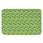 Green Doodle Bull Terrier Pattern Print Indoor Door Mat