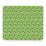 Green Doodle Bull Terrier Pattern Print Mouse Pad