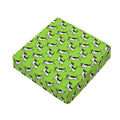 Green Doodle Bull Terrier Pattern Print Outdoor Seat Cushion Cover