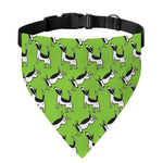 Green Doodle Bull Terrier Pattern Print Over The Collar Dog Bandana