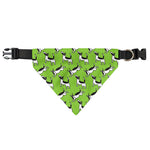 Green Doodle Bull Terrier Pattern Print Over The Collar Dog Bandana