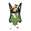 Green Doodle Bull Terrier Pattern Print Pet Carrier Backpack