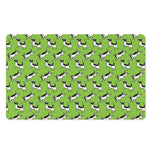 Green Doodle Bull Terrier Pattern Print Polyester Doormat