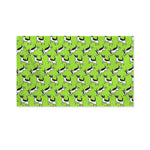 Green Doodle Bull Terrier Pattern Print Polyester Flag