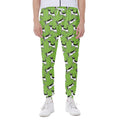 Green Doodle Bull Terrier Pattern Print Joggers