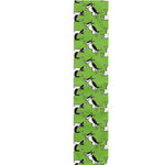 Green Doodle Bull Terrier Pattern Print Table Runner