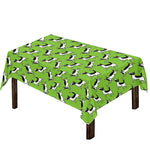 Green Doodle Bull Terrier Pattern Print Tablecloth