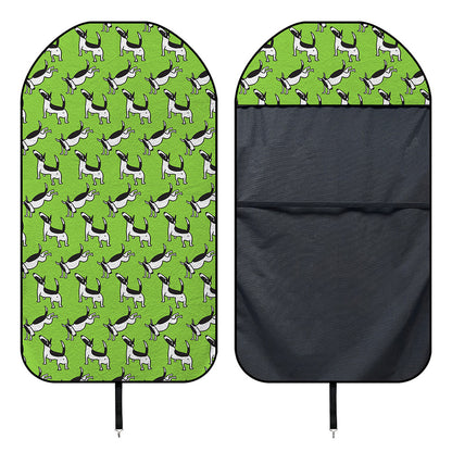 Green Doodle Bull Terrier Pattern Print Waterproof Car Seat Cover