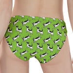 Green Doodle Bull Terrier Pattern Print Women's Panties