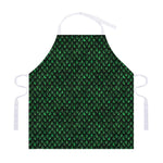 Green Dragon Scales Pattern Print Adjustable Apron
