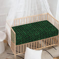 Green Dragon Scales Pattern Print Baby Crib Sheet