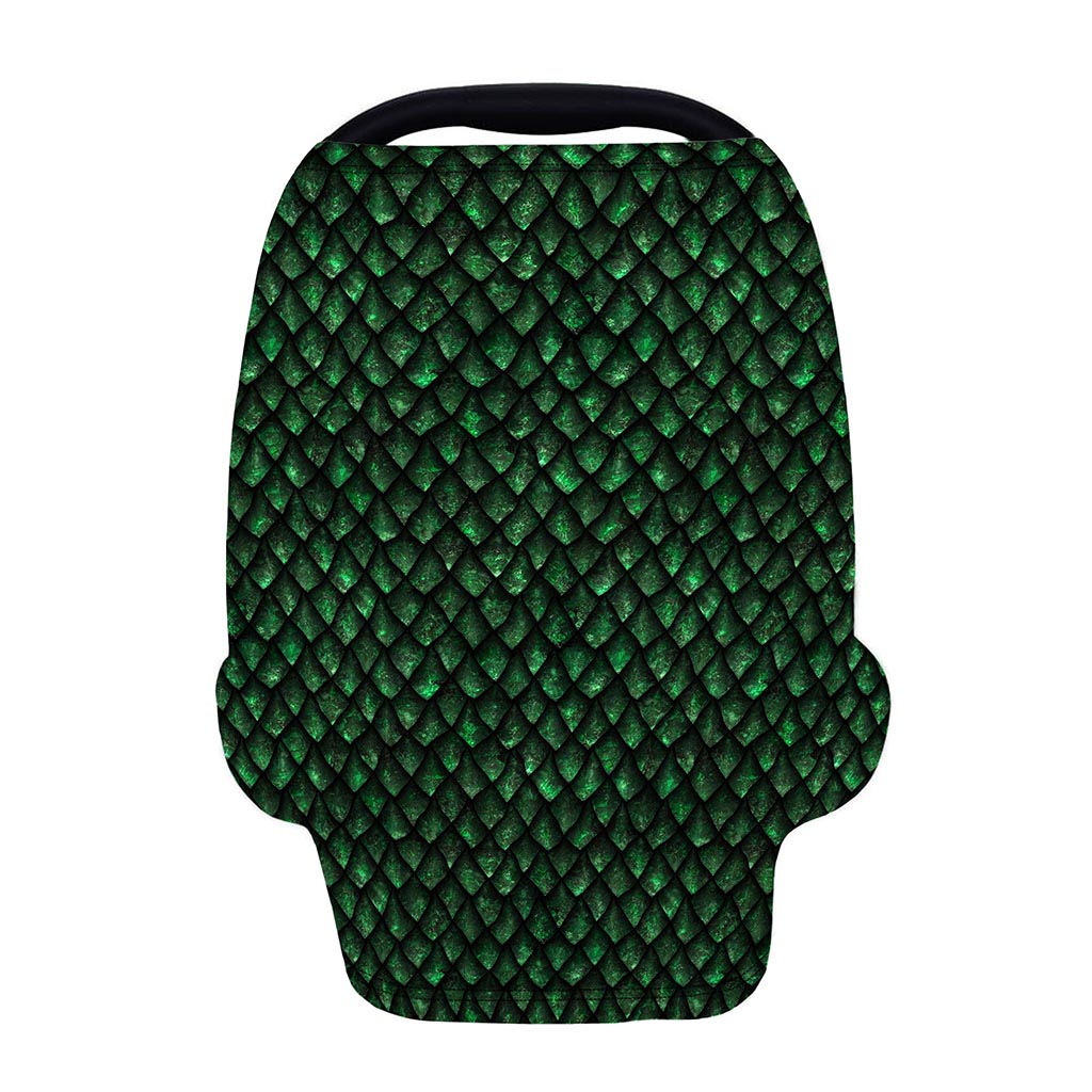 Green Dragon Scales Pattern Print Baby Seat Cover
