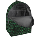 Green Dragon Scales Pattern Print Backpack
