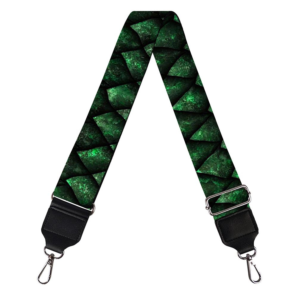 Green Dragon Scales Pattern Print Bag Strap