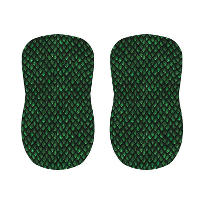 Green Dragon Scales Pattern Print Bar Stool Covers