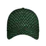 Green Dragon Scales Pattern Print Baseball Cap