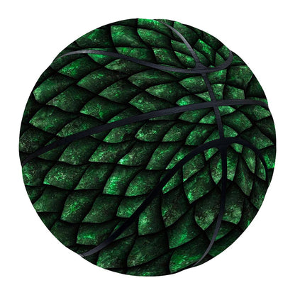 Green Dragon Scales Pattern Print Basketball