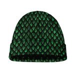 Green Dragon Scales Pattern Print Beanie