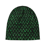 Green Dragon Scales Pattern Print Beanie
