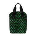 Green Dragon Scales Pattern Print Bible Tote Bag