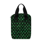 Green Dragon Scales Pattern Print Bible Tote Bag