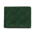 Green Dragon Scales Pattern Print Bifold Wallet